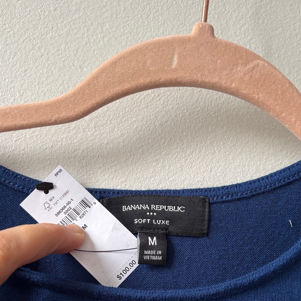 Banana Republic Deep Blue Soft Luxe Dress - Picture 3 of 4
